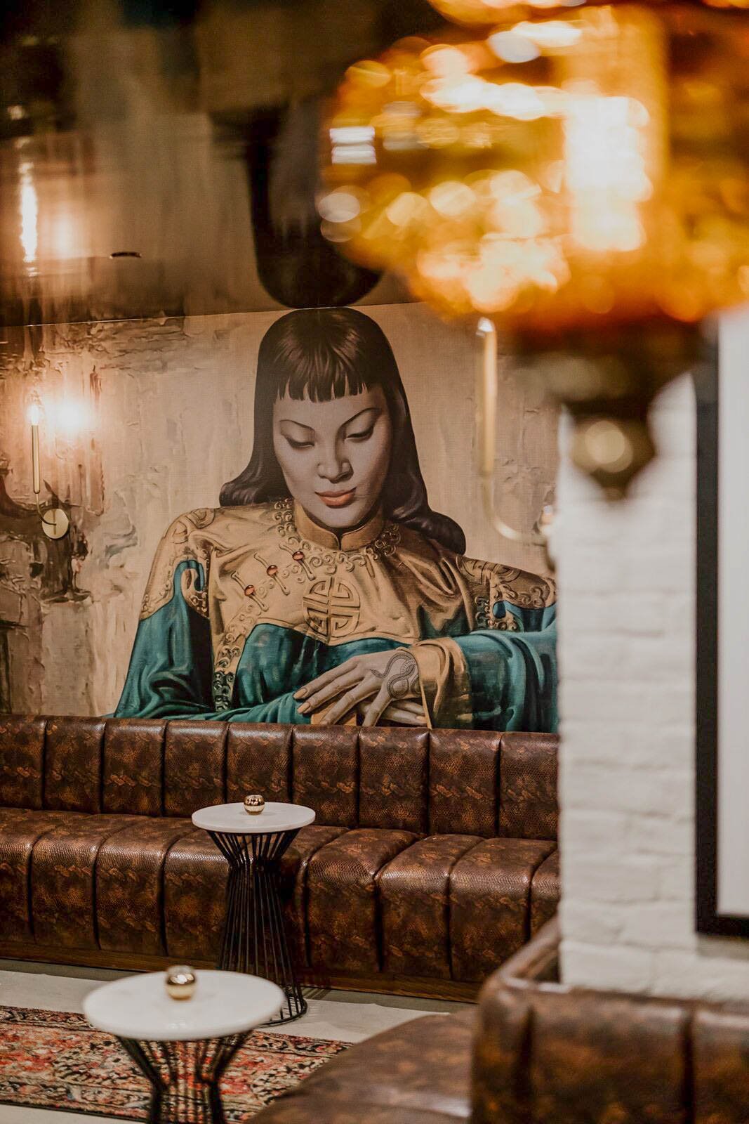 detailed-abstract-wall-mural-cocktail-restaurant-interior-with-custom-booth-seating