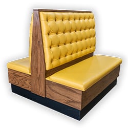 wooden-booth-with-yellow-tufted-cushioning