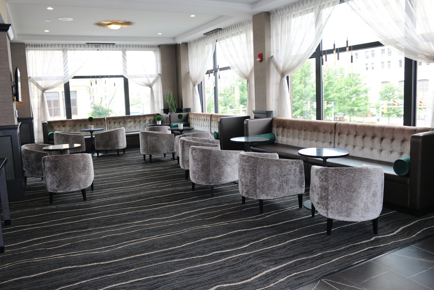 Youngstown-OH-modern-gray-lounge-area-with-custom-seating