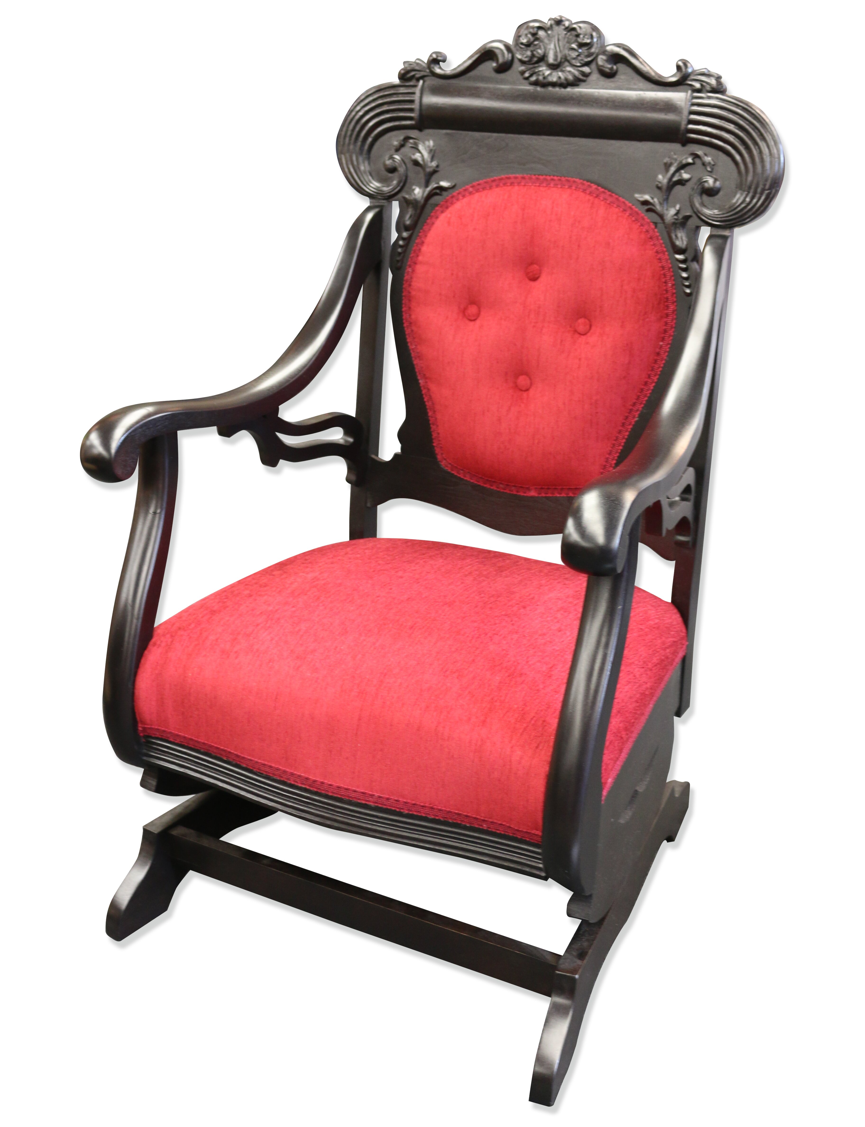 red-antique-chair-reupholstered